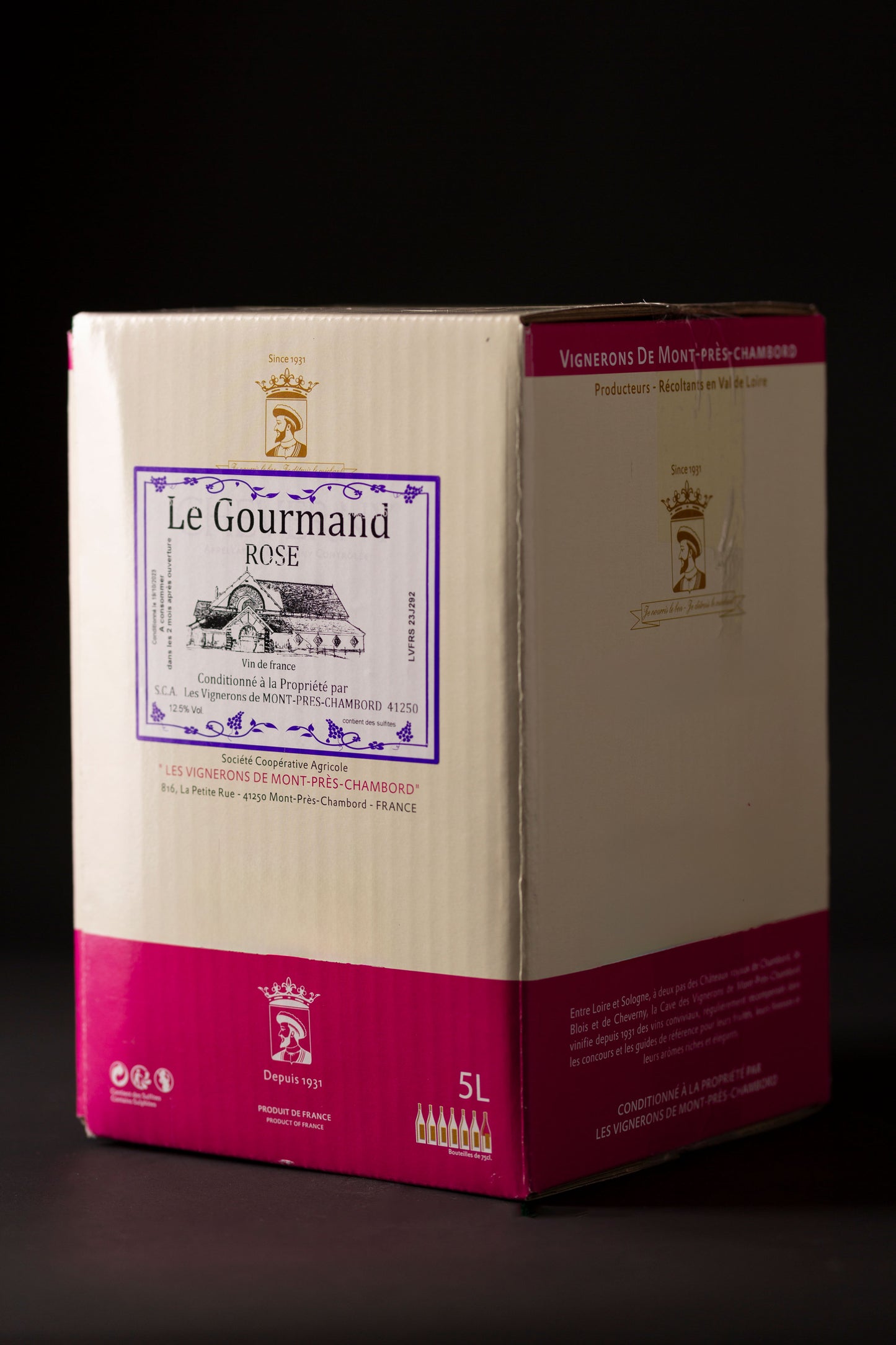 BIB® - Fontaine à vin "Le rosé Gourmand" 5 litres - en vente sur la boutique en ligne de La Cave Coopérative des Vignerons de Mont-Près-Chambord