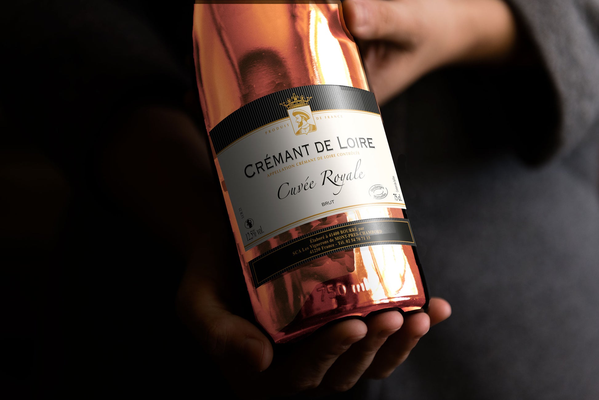 Bouteille de vin AOC Crémant de Loire Rosé Brut "Cuvée Royale" - En vente sur la boutique en ligne de La Cave Coopérative des Vignerons de Mont-Près-Chambord