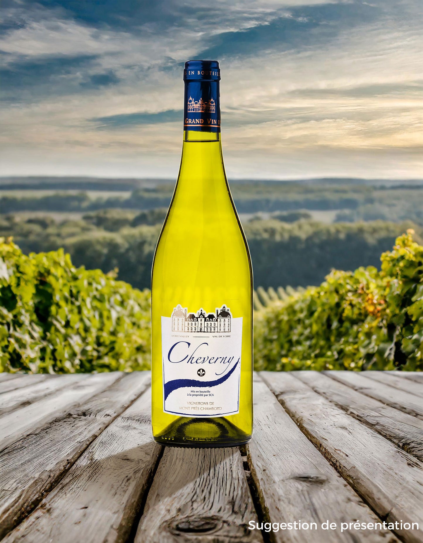 Bouteille de vin AOC Cheverny Blanc classique - En vente sur la boutique en ligne de la Cave Coopérative des Vignerons de Mont-Pres-Chambord