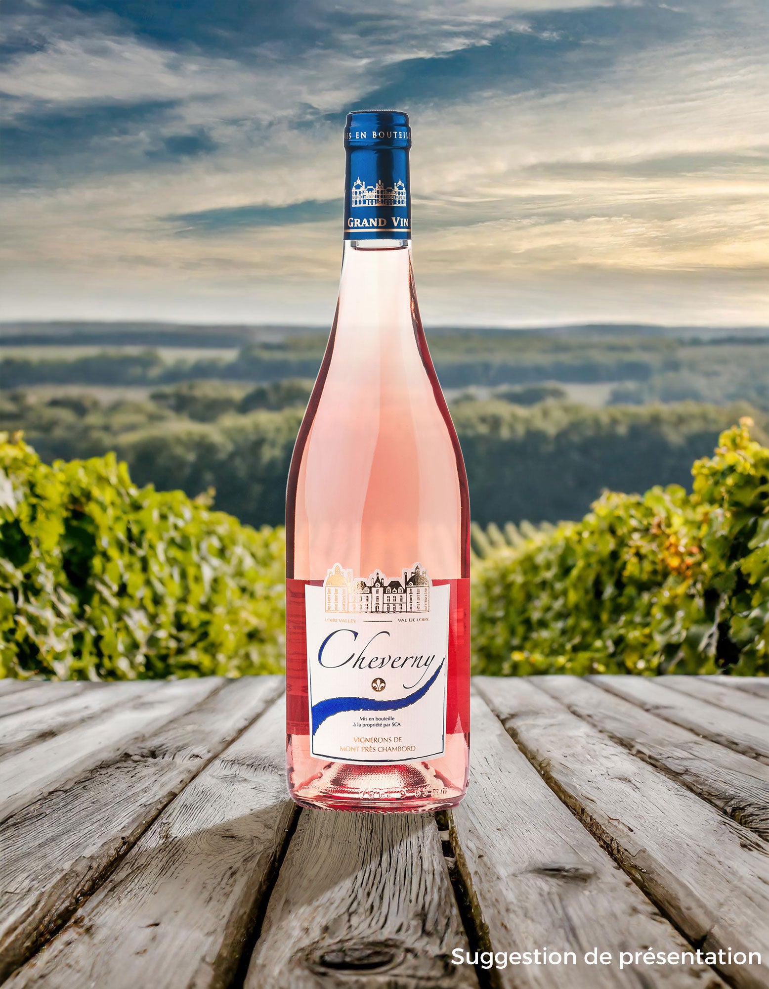 Bouteille de vin Rosé AOC Cheverny classique - en vente sur la boutique en ligne de la Cave Coopérative des Vignerons de Mont-Pres-Chambord