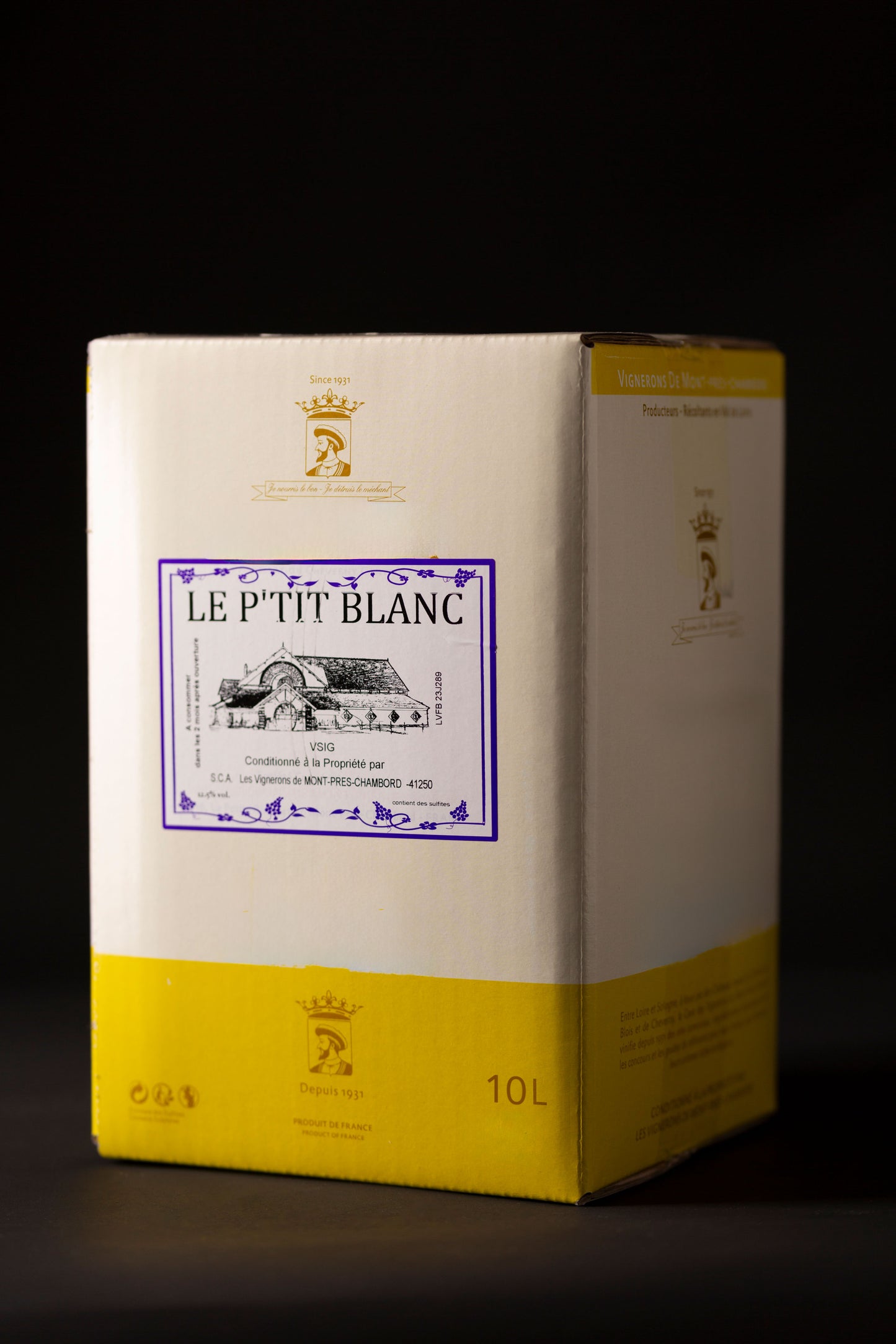 Fontaine à vin - BIB® Le petit Blanc - 10 litres - en vente sur la boutique en ligne de La Cave Coopérative des Vignerons de Mont-Près-Chambord