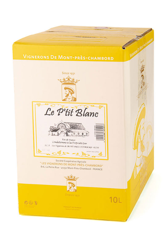 Fontaine à vin - BIB® Le petit Blanc - 10 litres - en vente sur la boutique en ligne de La Cave Coopérative des Vignerons de Mont-Près-Chambord
